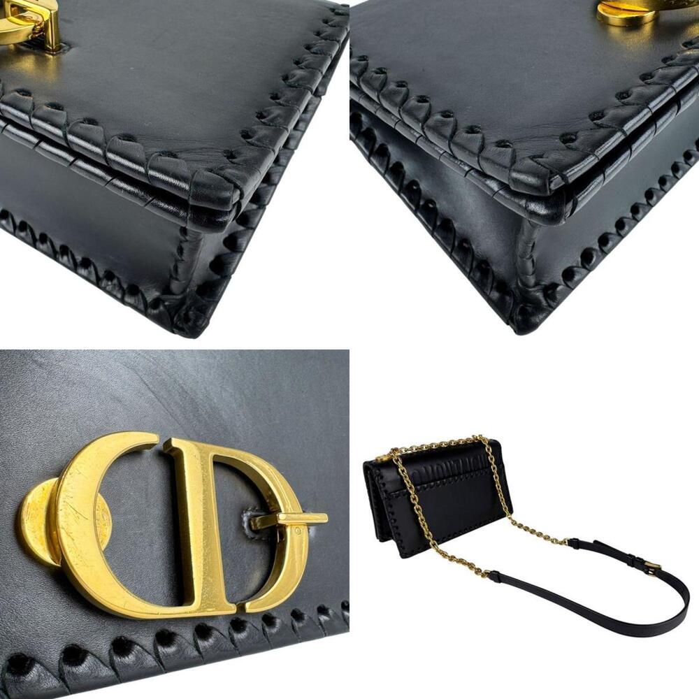 CHRISTIAN DIOR Black Leather Shoulder Bag - Picture 4 of 5